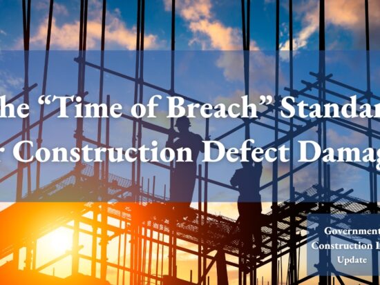 The “Time of Breach” for Construction Defect Damages
